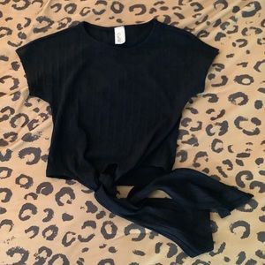 Black Keyhole Crop Top